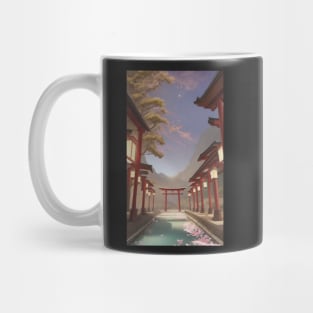 Japanese traditional Torii landscape Mug